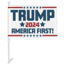 Trump 2024 Amérique premier drapeau automobile
