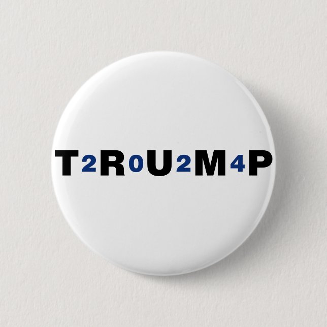 Trump 2024 Blue 2 Inch Round Button (Front)
