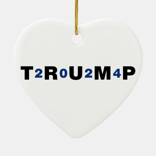 Trump 2024 Blue Ceramic Ornament (Back)