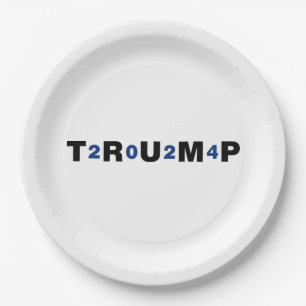 Trump 2024 Blue Paper Plate