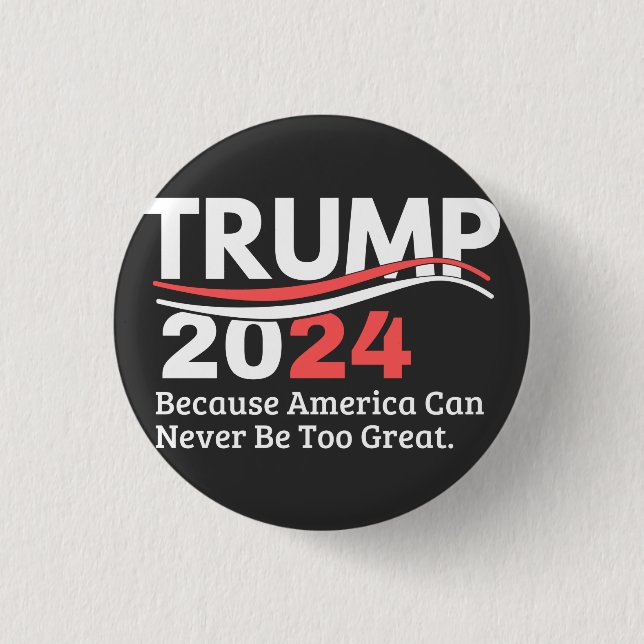 trump 2024 bumper 1 inch round button (Front)