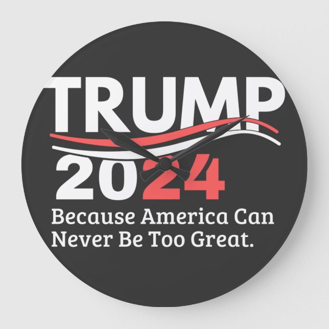 trump 2024 bumper large clock (Front)