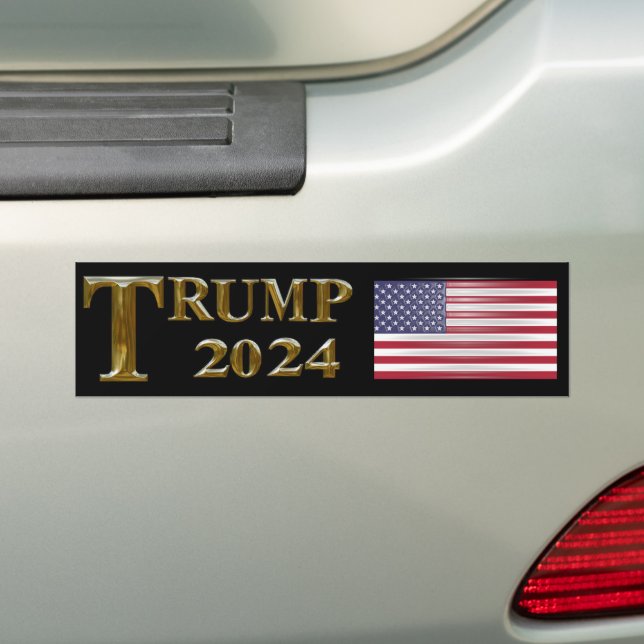 TRUMP 2024 BUMPER STICKER (On Car)