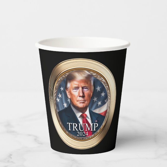 Trump 2024 Campaign Novelty Rally Paper Cups (Front)