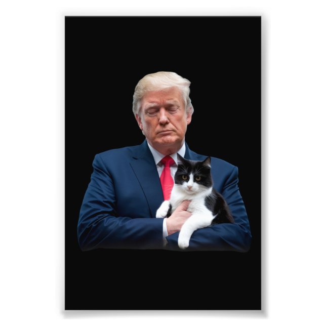 Trump 2024 Cat MAGA Funny Trump Cat Photo Print (Front)