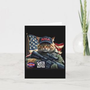 Trump 2024 Cats Lives Problem Card