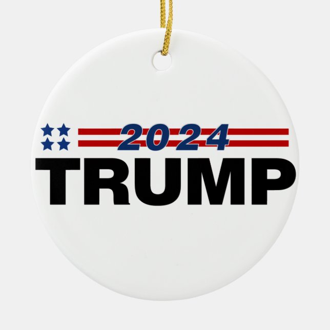 Trump 2024 ceramic ornament (Front)