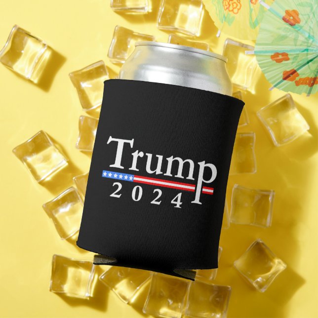 Trump 2024 Classic Black and Red Can Cooler (In Situ Summer)