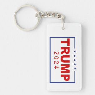 Trump 2024 Classic Rectangle Logo Keychain