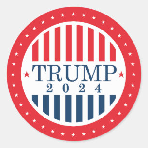 Trump 2024 classic round sticker