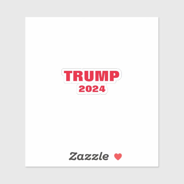 Trump 2024 Colourful Red White Bold Trendy Cool (Sheet)