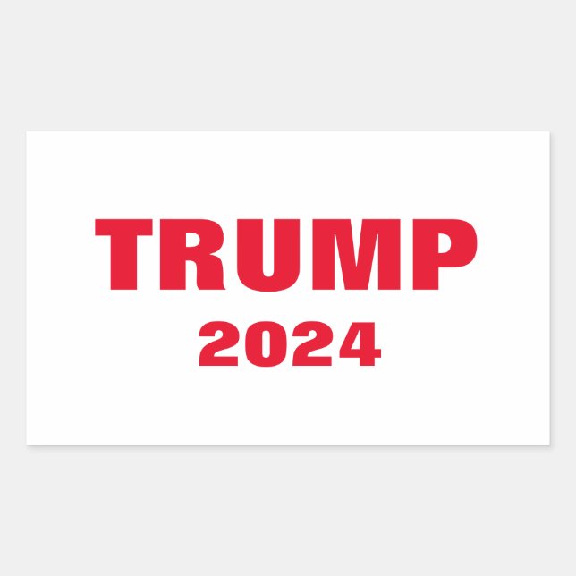 Trump 2024 Colourful Red White Bold Trendy Cool Sticker (Front)