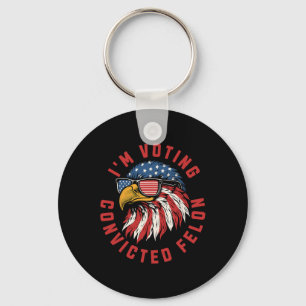Trump 2024 Convicted Felon I'm Voting Republican S Keychain