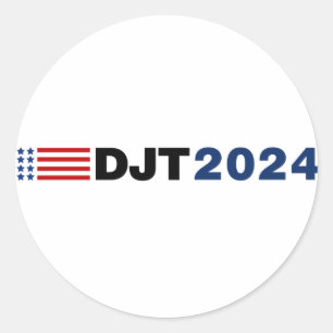 Trump 2024 DJT Classic Round Sticker