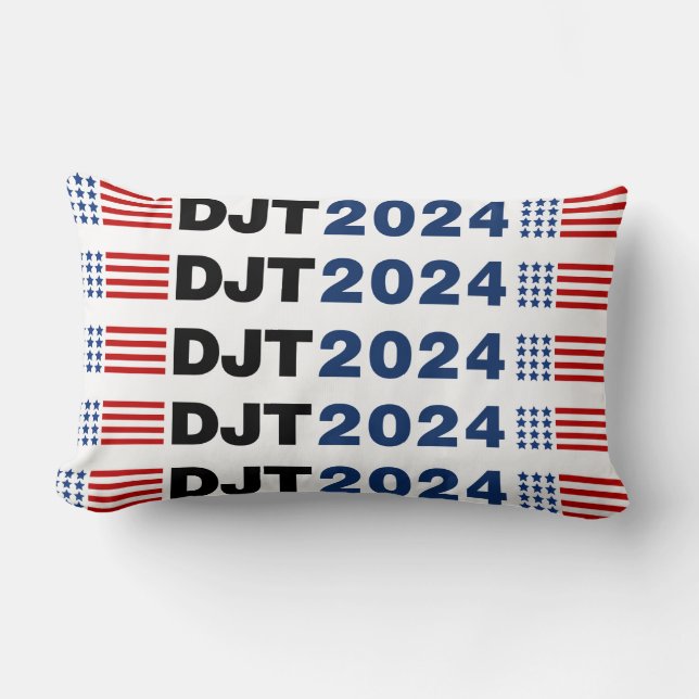 Trump 2024 DJT Lumbar Pillow (Front)
