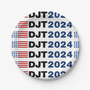 Trump 2024 DJT Paper Plate