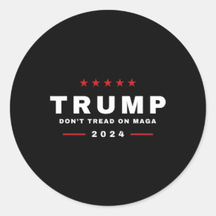 Trump 2024 Don't Tread On Maga Snake Rattlesnake Classic Round Sticker