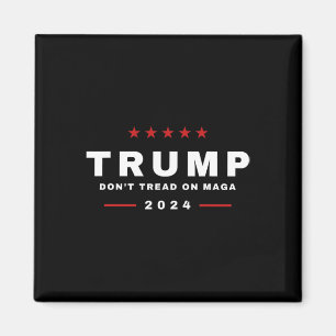 Trump 2024 Don't Tread On Maga Snake Rattlesnake  Magnet
