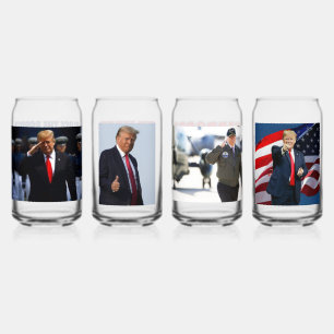 Trump 2024 Drill Drill Drill Close the Border Can Glass