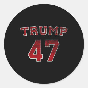 Trump 2024 Election 47 Victory Win President Inaug Classic Round Sticker
