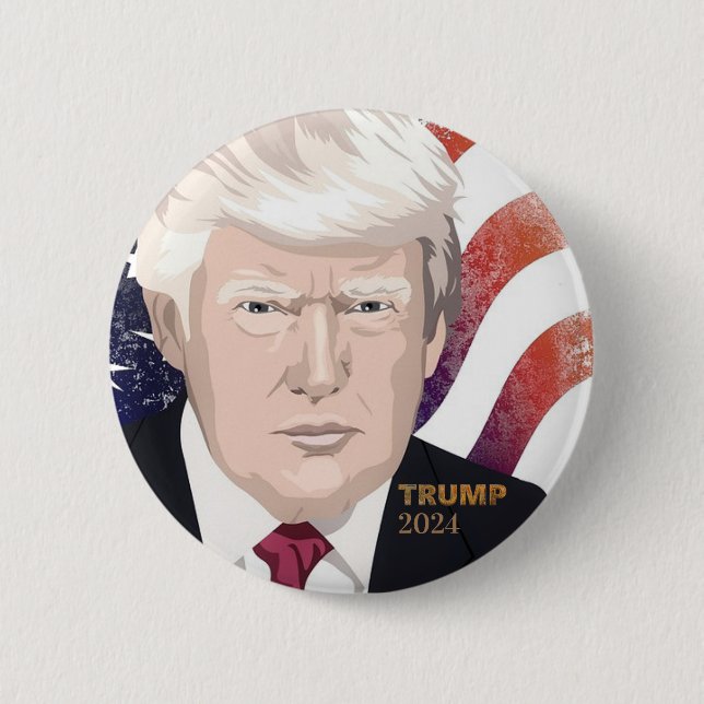 Trump 2024 Election Button (Front)