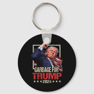 Trump 2024 Election Garbage For Trump Vote Trump P Keychain