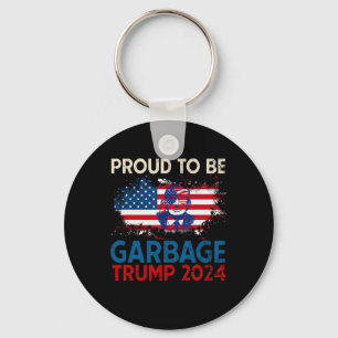 Trump 2024 Election Proud To Be Garbage Vote Trump Keychain