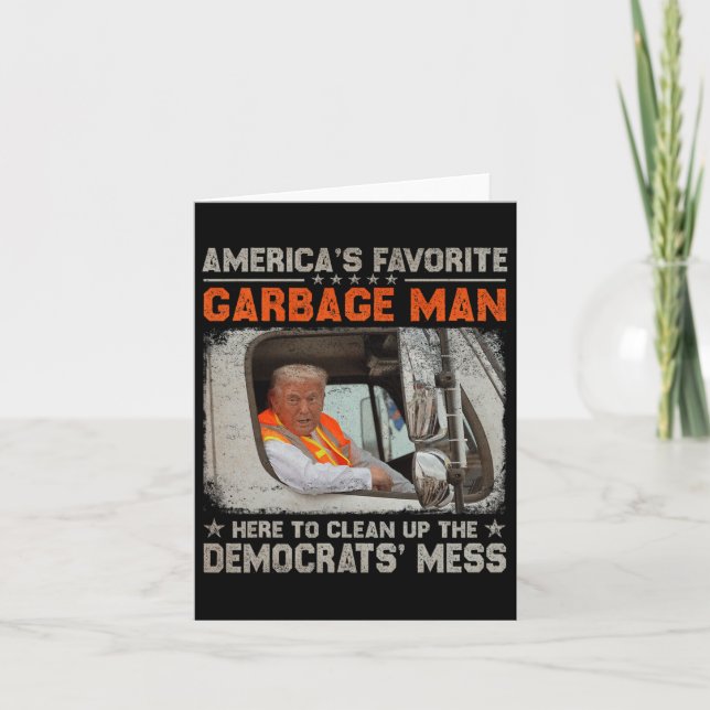 Trump 2024 Election Trump Garbage Man Vote Trump P Card (Front)