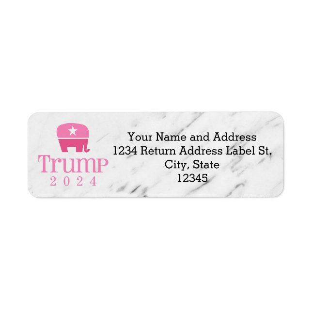 Trump 2024 Eléphant rose mignon (Devant)
