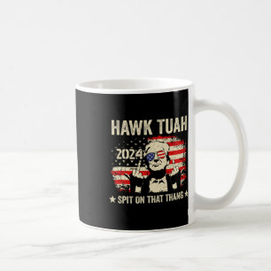 Trump 2024 Flag Funny Hawk Tush Middle Finger 24 V Coffee Mug