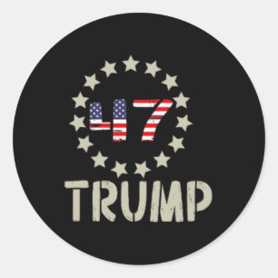 Trump 2024 Flag (on Byck) Take America Ck Trump Fl Classic Round Sticker