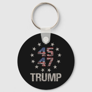 Trump 2024 Flag (on Byck) Take America Ck Trump Fl Keychain