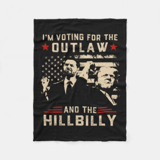 Trump 2024 Flag Outlaw Hillbilly J.d.vance 2024 Do Fleece Blanket