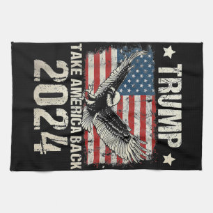 Trump 2024 flag take America back men women Trump Kitchen Towel