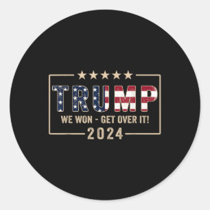 Trump 2024 Flag Victory J.d.vance President 47 Tru Classic Round Sticker