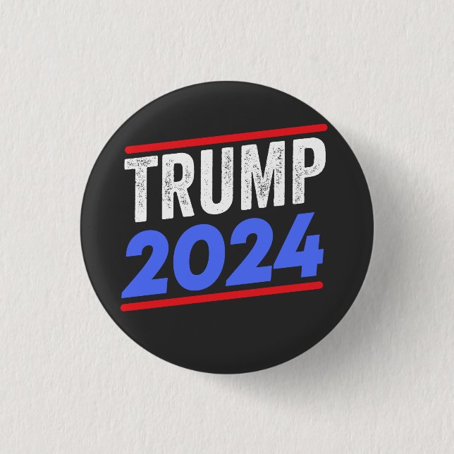 Trump 2024 For President Donald Jr. Maga Election 1 Inch Round Button (Front)