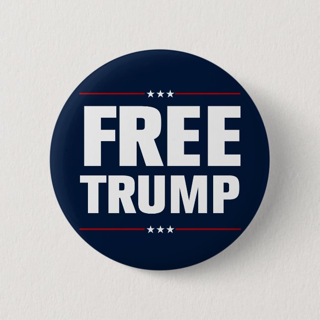 Trump 2024 Free Trump 2 Inch Round Button (Front)