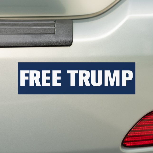 Trump 2024 Free Trump Bumper Sticker (On Car)