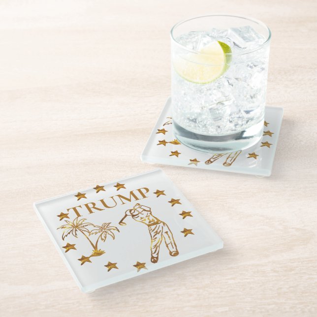 TRUMP 2024 GLASS COASTER (Angled)
