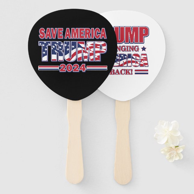 Trump 2024 hand fan (Front and Back)