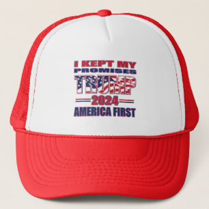 Trump 2024 I kept my Promises Trucker Hat