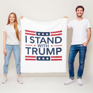 Trump 2024 I Stand With Trump Support President  Fleece Blanket