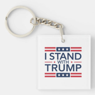 Trump 2024 I Stand With Trump Support President  Keychain