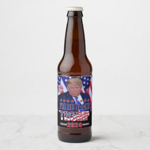 Trump 2024 Ill Be Back Beer Bottle Label