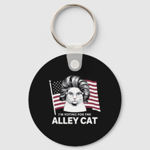 Trump 2024 I'm Voting For The Alley Cat Republican Keychain