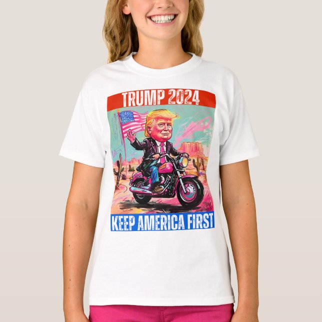 TRUMP 2024 KEEP AMERICA FIRST T-Shirt (Front)