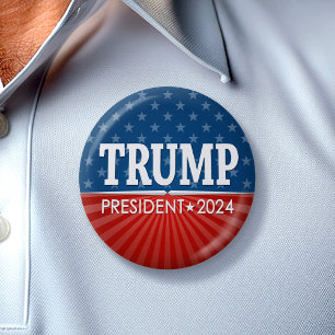 Trump 2024 Keep America Great - blue red 2 Inch Round Button
