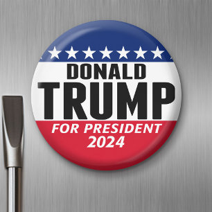 Trump 2024 Keep America Great - blue red Magnet