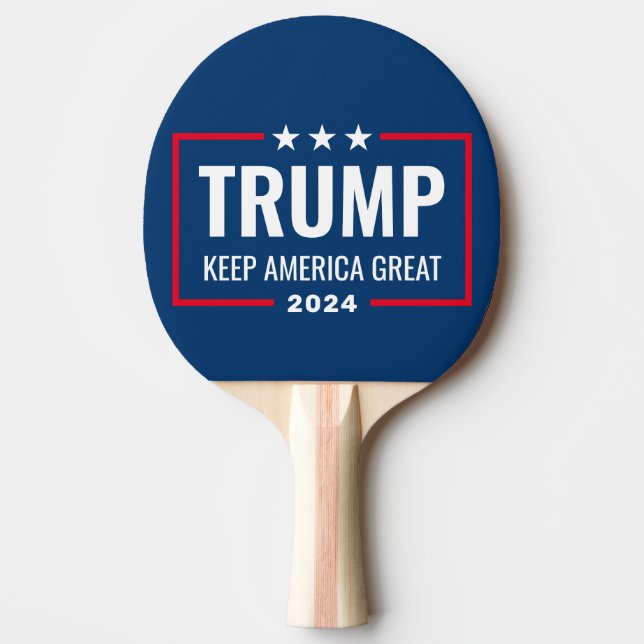 Trump 2024 Keep America Great - blue red Ping Pong Paddle (Front)