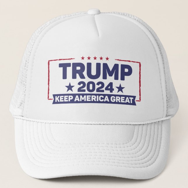 Trump 2024 - Keep America Great Trucker Hat (Front)